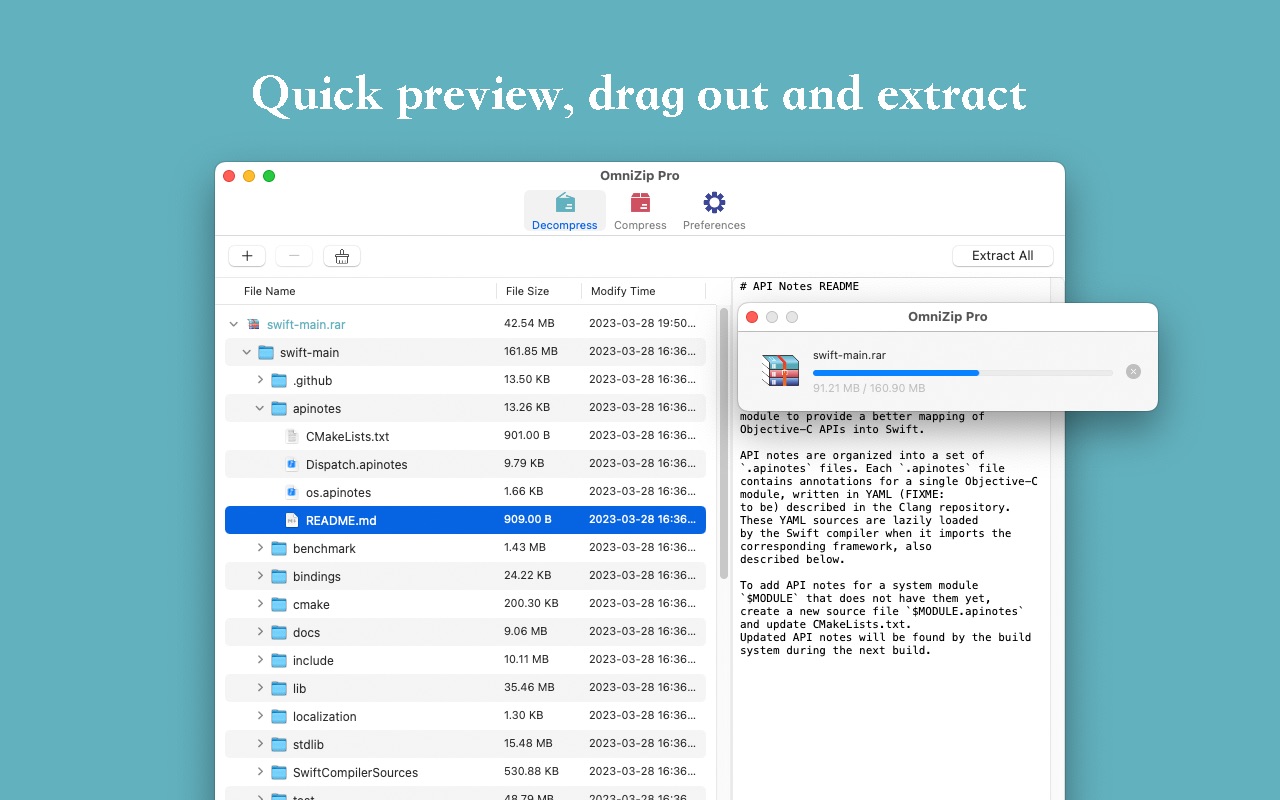图片[1]-OmniZip – 万能解压缩器 Pro 2.1.6破解版-Mac良选