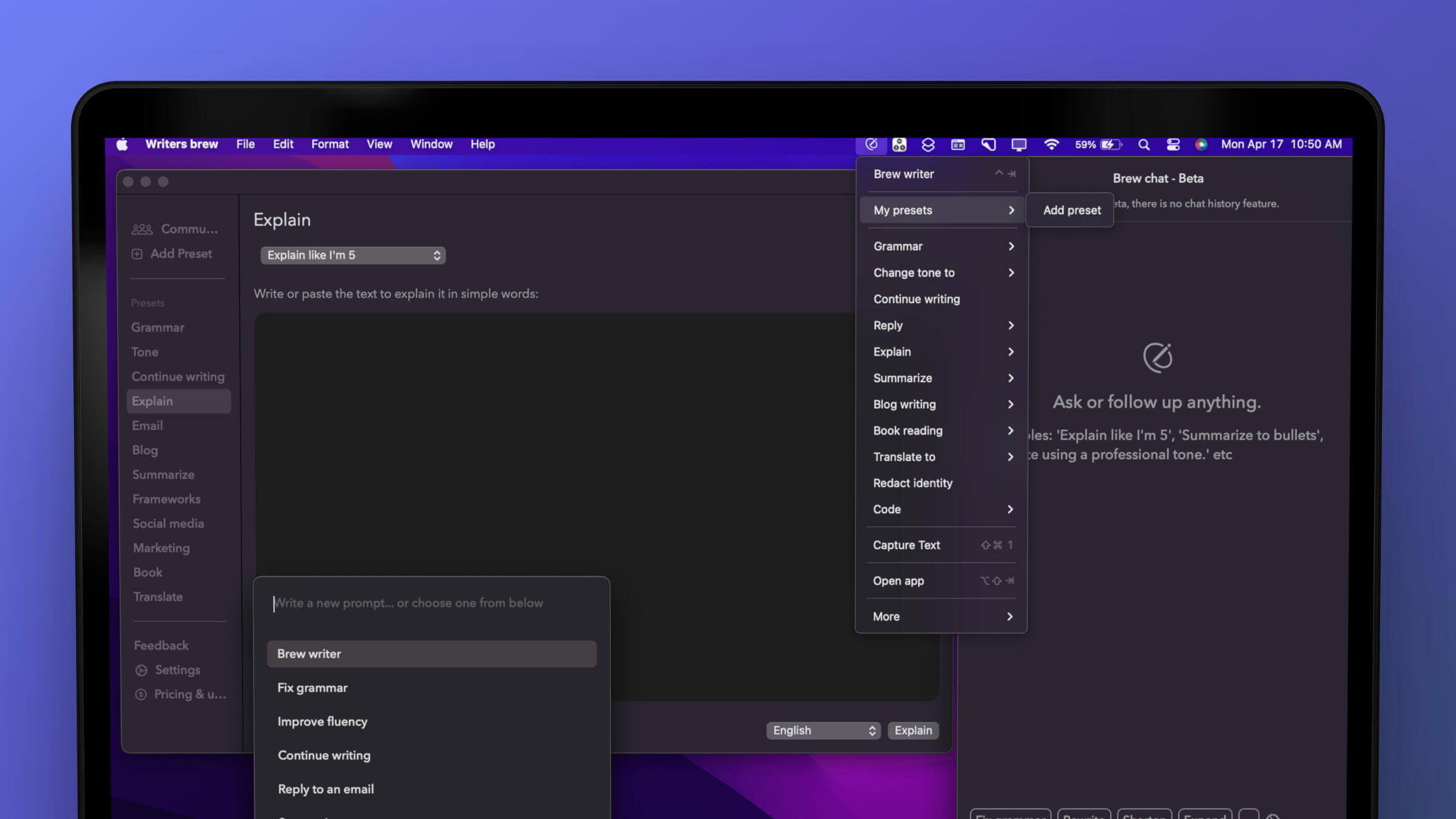 图片[1]-Writers Brew AI 1.5.1免激活版-Mac良选